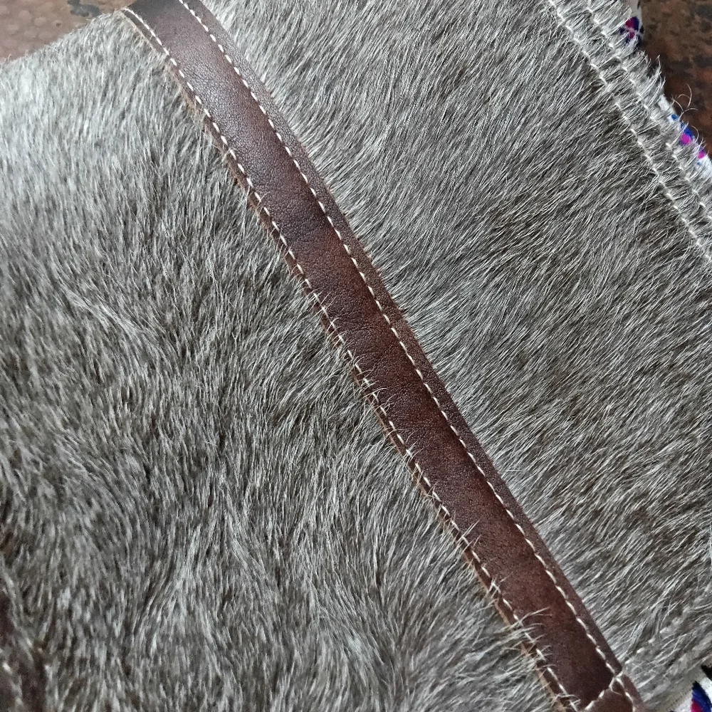 Myra Bag Handmade Vibrant Backpack Upcycled Canvas & Cowhide Leather Western